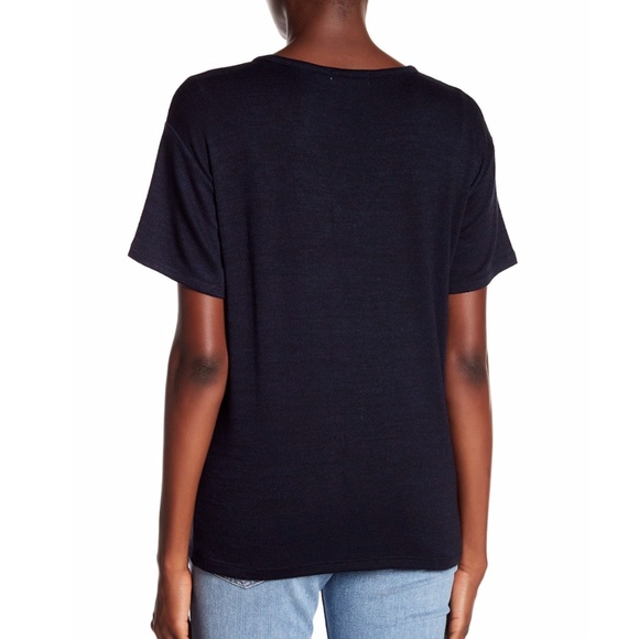 Rag & Bone/ Jeans V Neck Navy Blue Pocket T Shirt - Picture 2 of 6